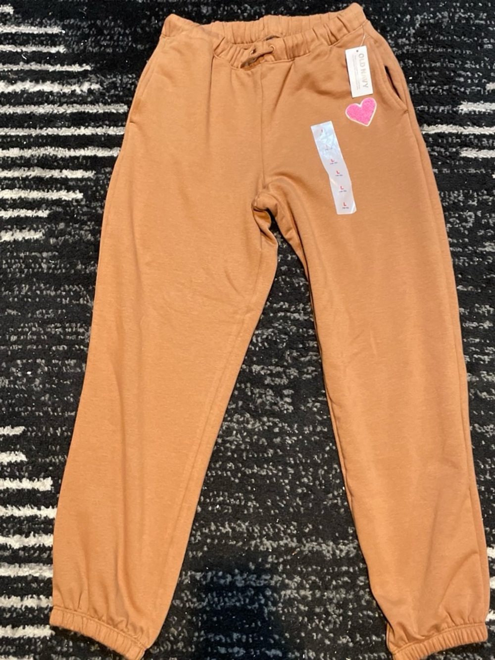 Old Navy Girls' Burnt Orange Elastic-Waist Joggers